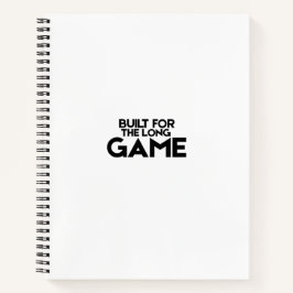 Built For The Long Game Minimalist Spiral Notizblock