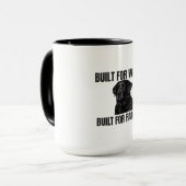 Built for Work. Built for Family. Black Lab Coffee Tasse (Vorderseite Links)