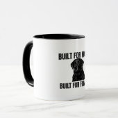 Built for Work. Built for Family. Black Lab Coffee Tasse (Vorderseite Links)
