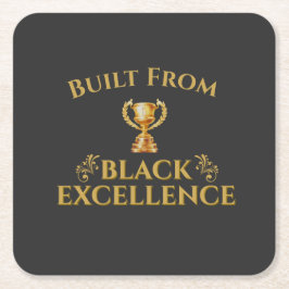 Built From Black Excellence Legacy Rechteckiger Pappuntersetzer