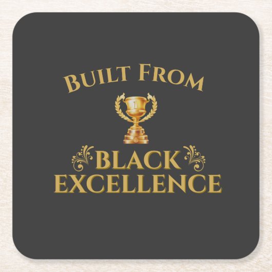 Built From Black Excellence Legacy Rechteckiger Pappuntersetzer (Vorderseite)