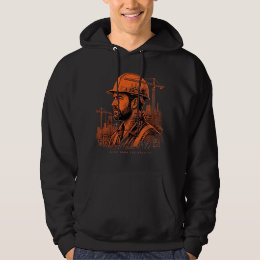Built From The Mind Up Construction Gift Hoodie (Vorderseite)