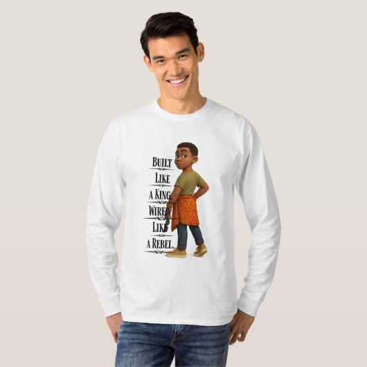 Built like A King,Pixarstyle 3d T-Shirt (Vorne ganz)