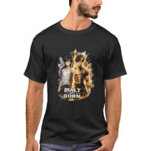 Built Not Born Anime-Gym-Transformations-T-Shirt