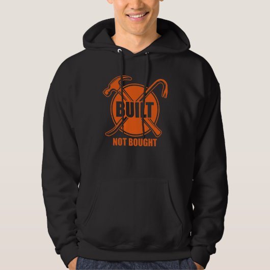 Built Not Bought Blue Collar Gift Hoodie (Vorderseite)