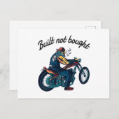 Built not bought Motorcycle Postkarte (Vorne/Hinten)