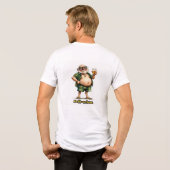 Built on Beer Funny Vintage Cartoon Tee (Rückseite voll)