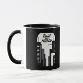 Built on Hustle City Skyline Minimalist Design Tasse (Links)