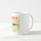 Built on Patience. Guided by Love. Dad Gifts Kaffeetasse (VorderseiteRechts)