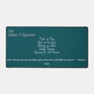 Built on the Rock" Biblical Desk Mat Schreibtischunterlage