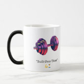Built Over Time Motivational Dumbbell Coffee Mug – Verwandlungstasse (Links)