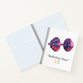 Built Over Time Motivational Dumbbell Spiral Noteb Notizblock