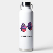 Built Over Time Motivational Water Bottle – Fitnes Trinkflasche (Vorderseite)