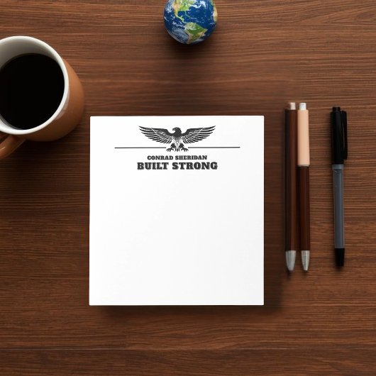 Built Strong Personalized Eagle Notizblock