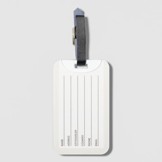 BUiLT-Tag Gepäckanhänger (Rückseite (Vertikal))