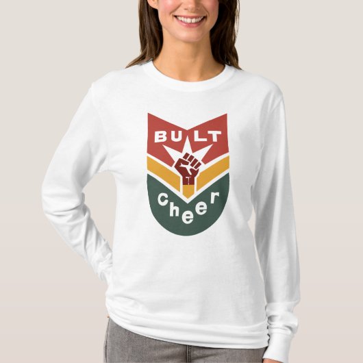 BUILT TO CHEER Raised-Fist Badge T-Shirt (Vorderseite)