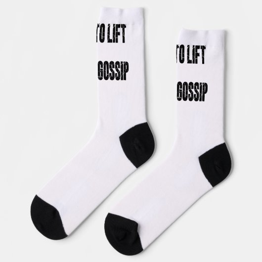Built to lift, not to gossip Funny Gym Socken (Linkes Detail)