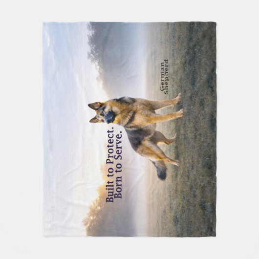 Built to Protect German Shepherd Fleecedecke (Vorderseite)