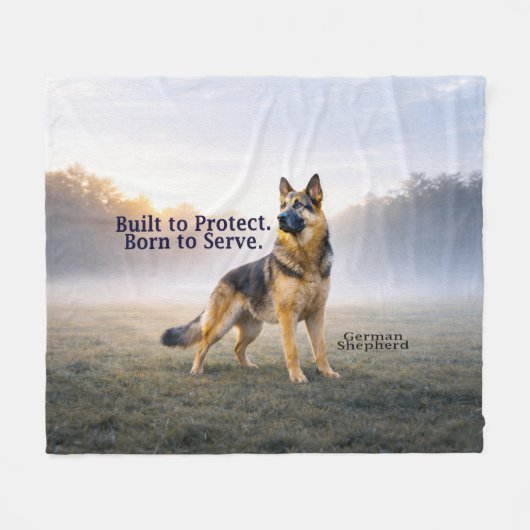 Built to Protect German Shepherd Fleecedecke (Vorderseite (Horizontal))
