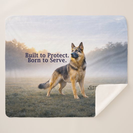 Built to Protect German Shepherd Sherpadecke (Vorderseite (Horizontal))
