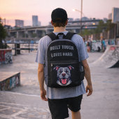 Built Tough Pit Bull - Bully Dog Lover Bedruckter Rucksack