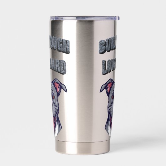 Built Tough Pit Bull - Bully Dog Lover Graphic Art Thermobecher (Links)