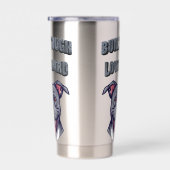 Built Tough Pit Bull - Bully Dog Lover Graphic Art Thermobecher (Rechts)