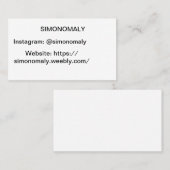 Buissness Karte (Vorne/Hinten)