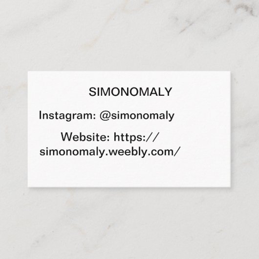 Buissness Karte (Vorderseite)