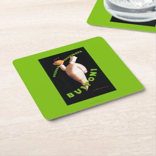 Buitoni Teigwaren-förderndes Plakat Rechteckiger Pappuntersetzer (angewinkelt)