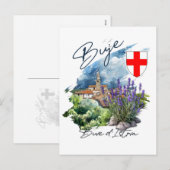 Buje Croatia Feiertagspostkarte (Vorne/Hinten)