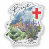 Buje Kroatien Aufkleber (Vorderseite)