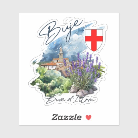 Buje Kroatien Aufkleber (Blatt)