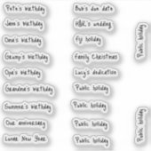 BuJo-Aufkleber für benutzerdefinierte Veranstaltun Aufkleber (Vorderseite)