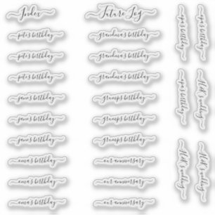 BuJo benutzerdefinierte Ereignisaufkleber - Med -  Aufkleber