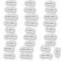 BuJo Tageskleber klein - 4 Wochen - transparent