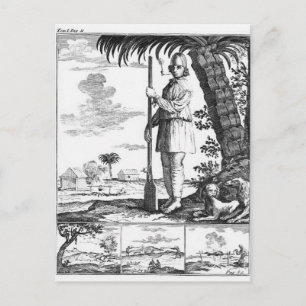 Bukanker in den Westindischen Inseln, 1686 Postkarte