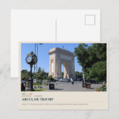 Bukarest Arcul de Triumf Postkarte (Vorne/Hinten)