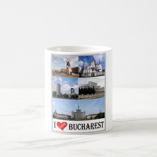Bukarest - I Liebe - Rumänien - Kaffeetasse (Mittel)