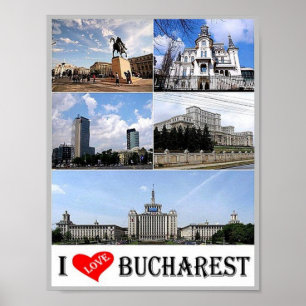 Bukarest - I Liebe - Rumänien - Poster