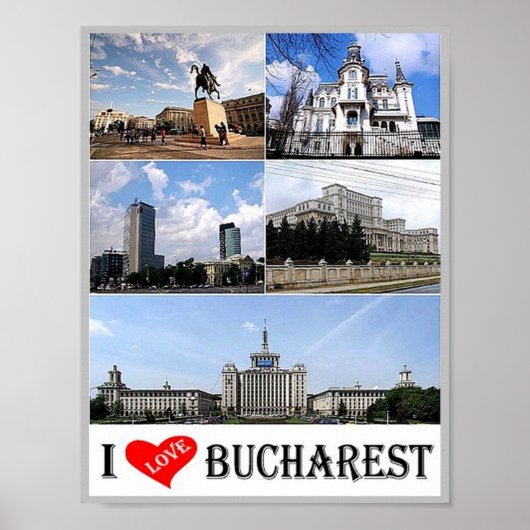 Bukarest - I Liebe - Rumänien - Poster (Vorne)