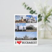 Bukarest - I Liebe - Rumänien - Postkarte (Stehend Vorderseite)