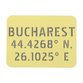 Bukarest Latitude Longitude Magnet