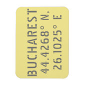 Bukarest Latitude Longitude Magnet (Vertikal)
