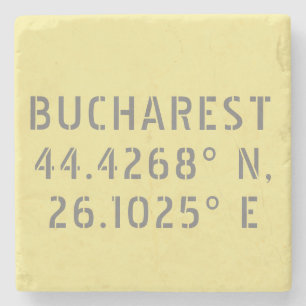 Bukarest Latitude Longitude Steinuntersetzer