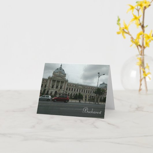 Bukarest Note Card, Standard-weiße Umschläge Karte (Gelbe Blume)