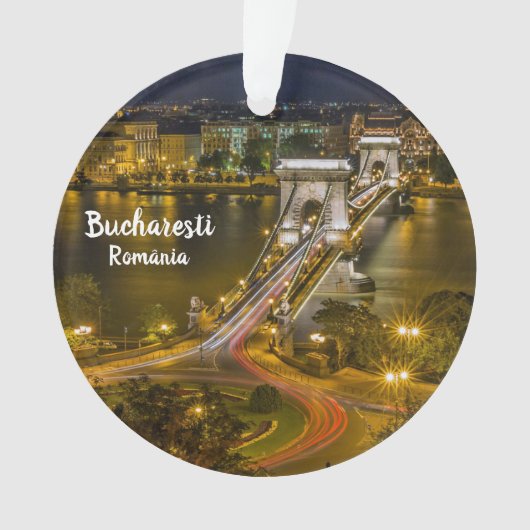 Bukarest Rumänien Foto Weihnachtsschmuck Ornament (Vorderseite)