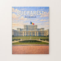 Bukarest Rumänien Illustration Reise Kunst Vintage
