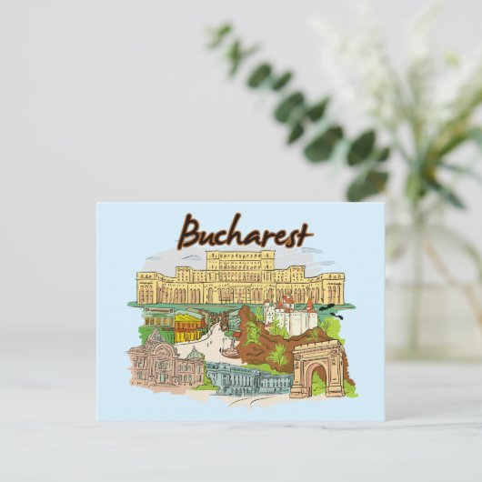 Bukarest, Rumänien Postkarte (Stehend Vorderseite)