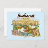 Bukarest, Rumänien Postkarte (Vorne/Hinten)